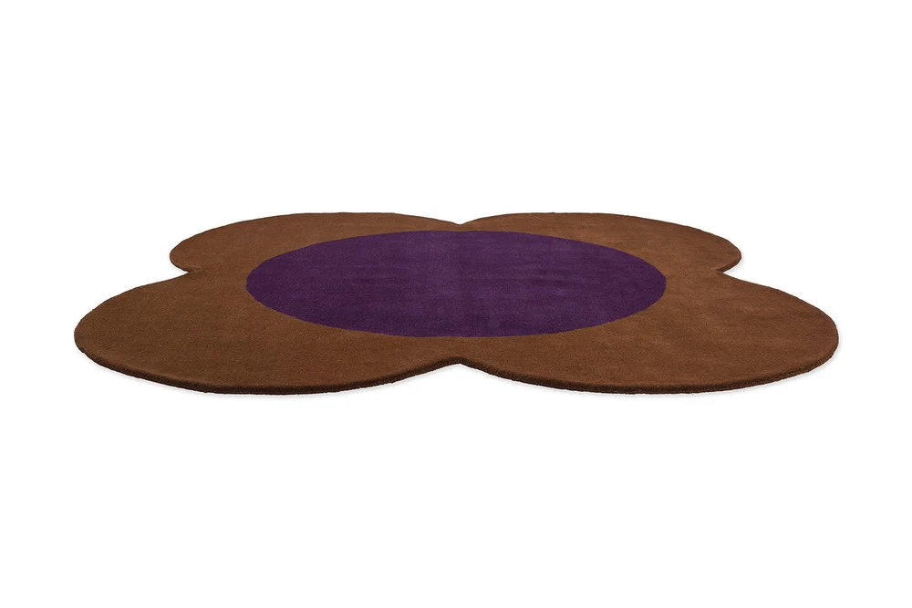 Orla Kiely Flower Spot Chestnut/Violet 158401 Rug - Image 3