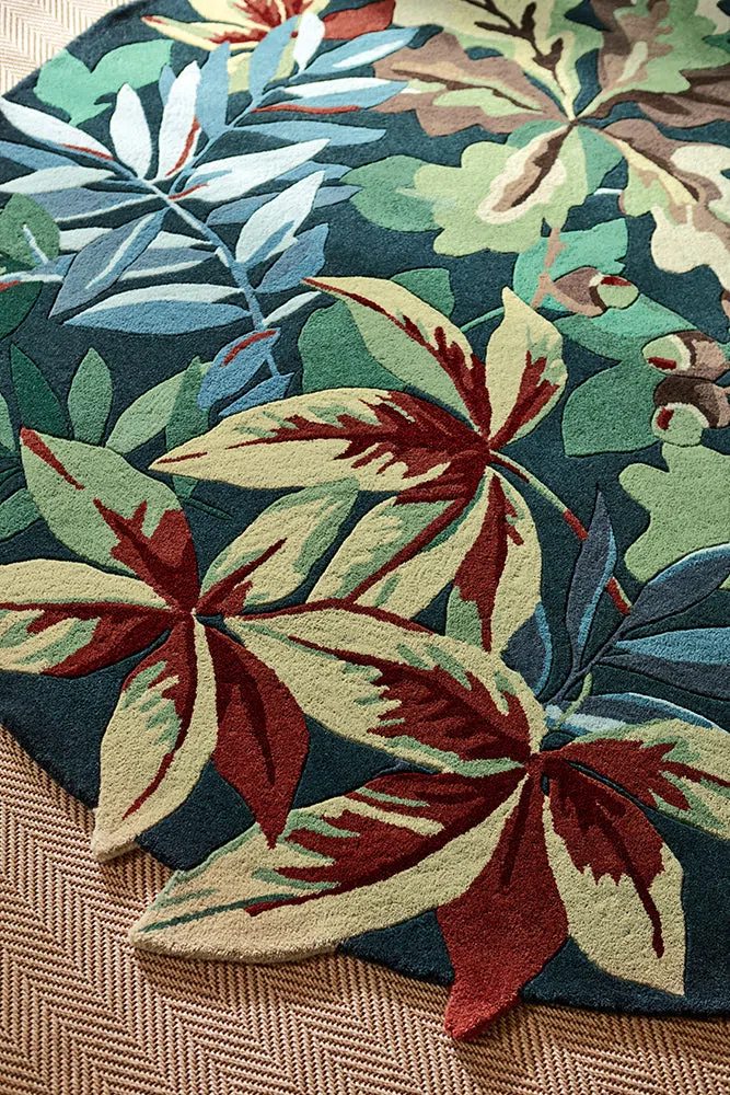 Sanderson Robin's Wood Forest Green Round 146508 Rug - Image 6