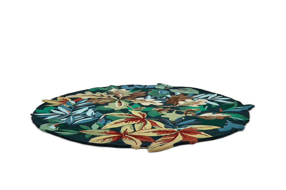 Sanderson Robin's Wood Forest Green Round 146508 Rug - Image 8