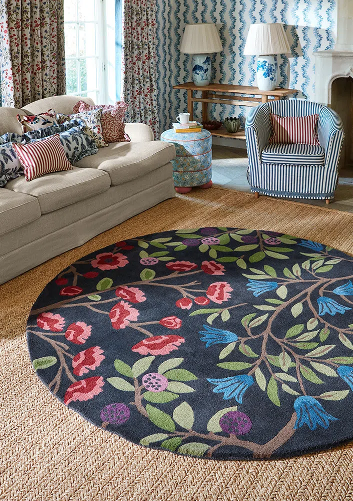 Sanderson Foraging Indigo Round 146618 Rug - Image 2