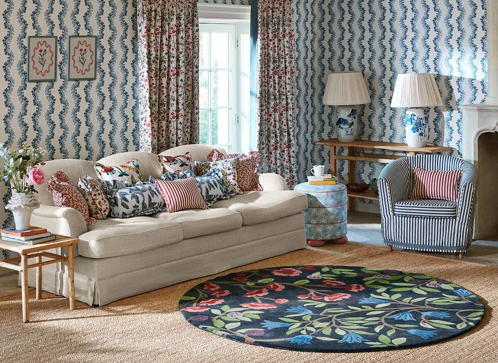 Sanderson Foraging Indigo Round 146618 Rug - Image 3