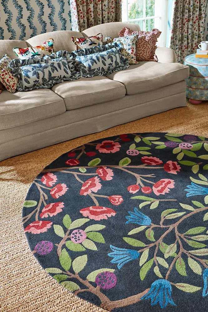 Sanderson Foraging Indigo Round 146618 Rug - Image 4