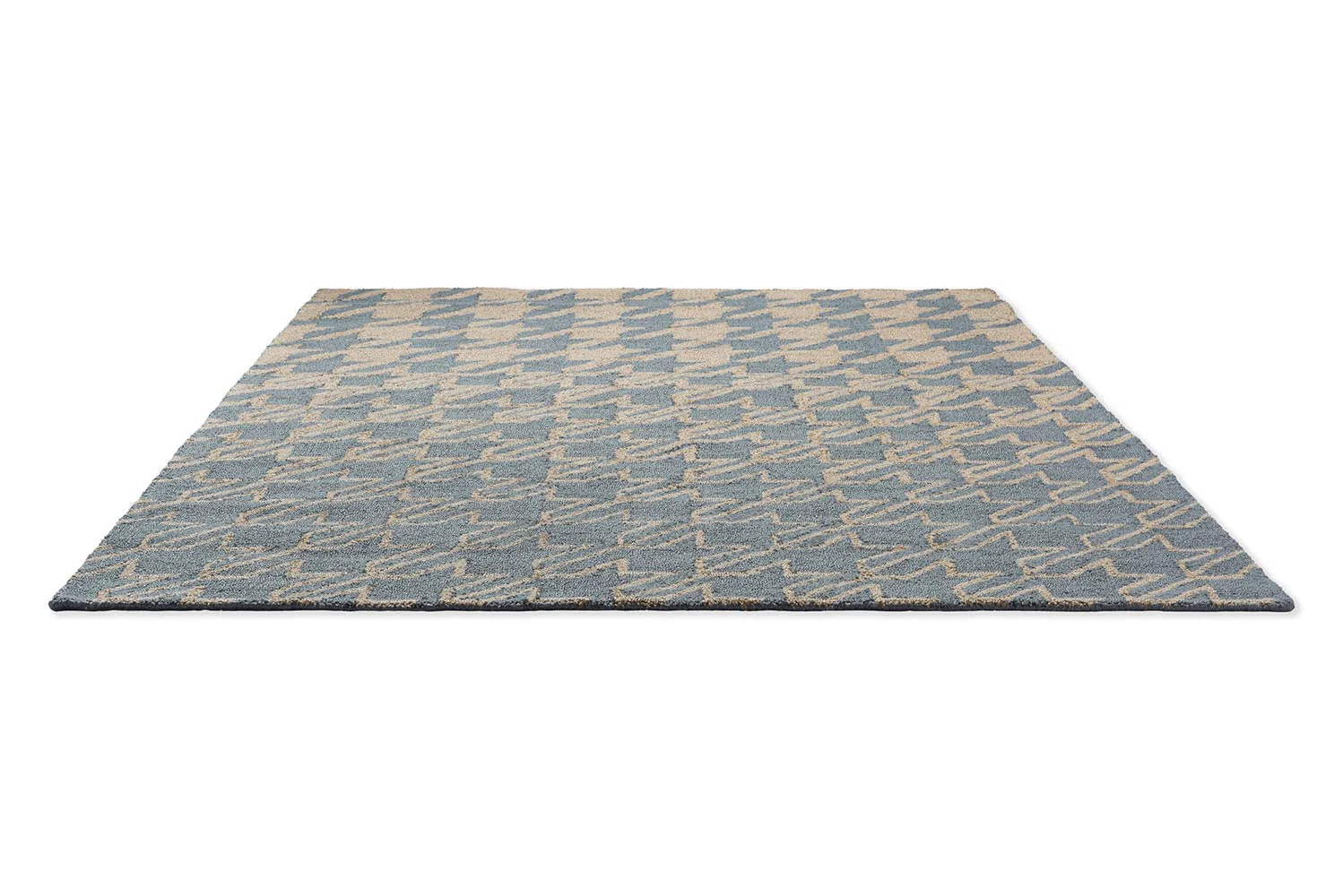 Ted Baker Houndstooth Washed Blue 455708 Outdoor Rug - Image 4