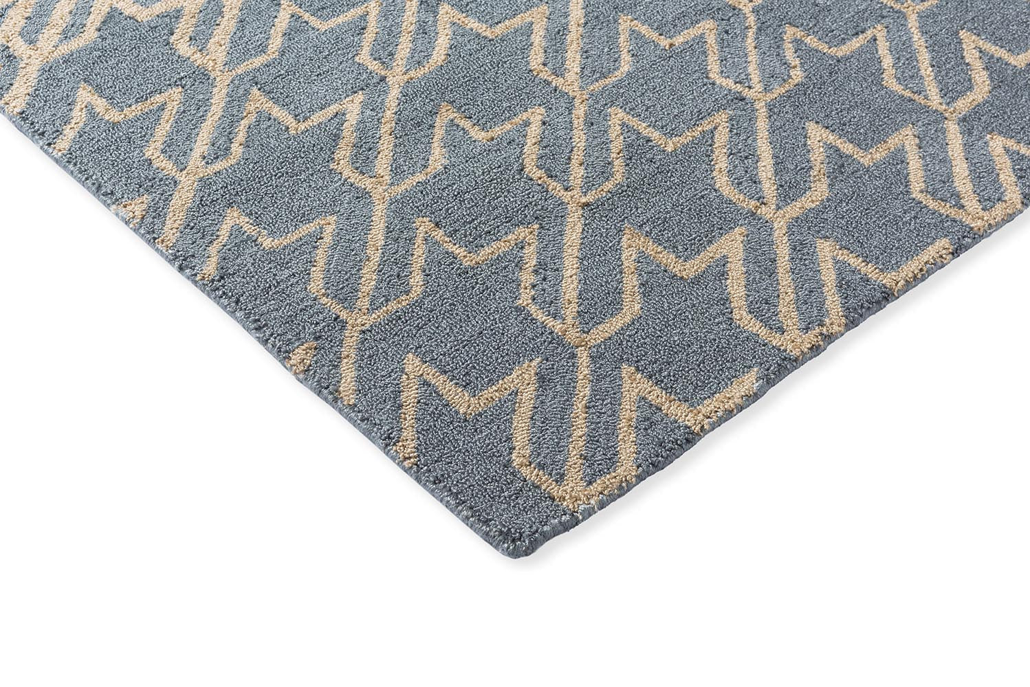 Ted Baker Houndstooth Washed Blue 455708 Outdoor Rug - Image 5