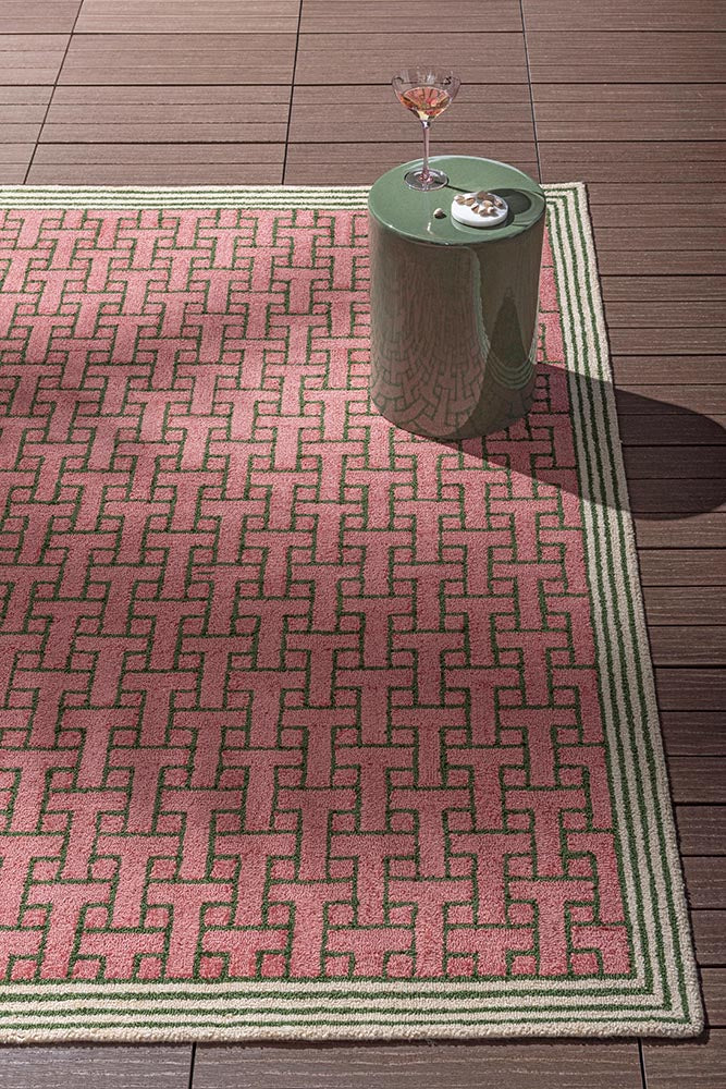 Ted Baker T Monogram Dusted Pink 455802 Outdoor Rug - Image 2