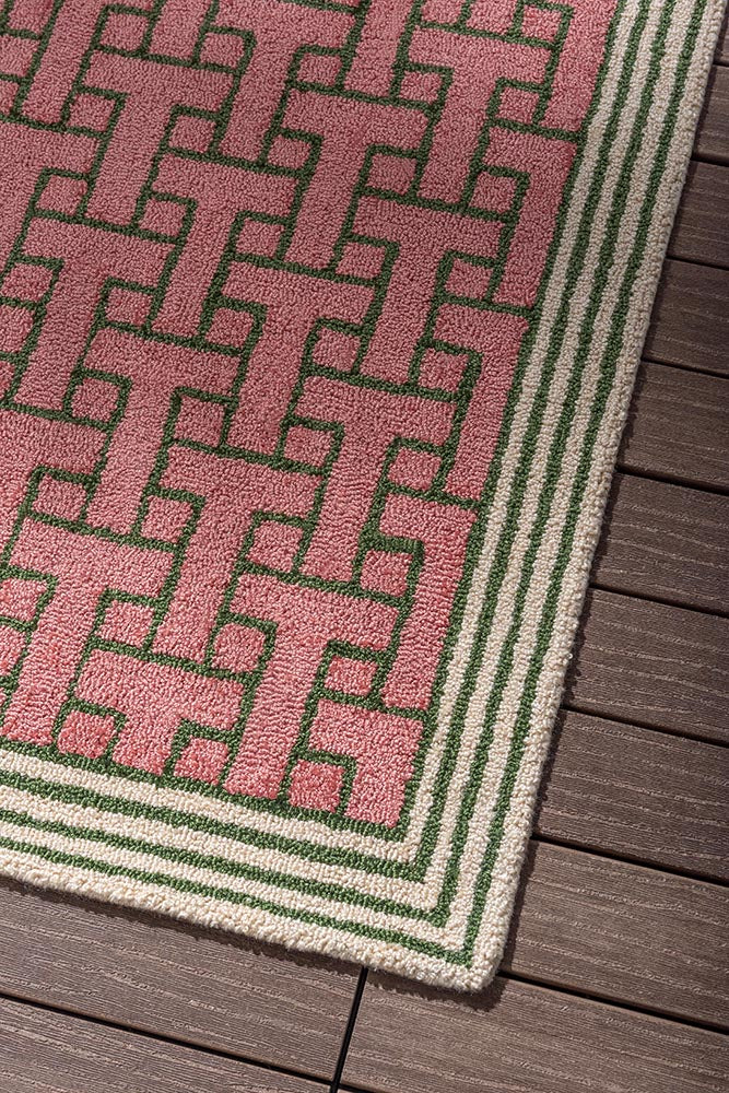 Ted Baker T Monogram Dusted Pink 455802 Outdoor Rug - Image 3