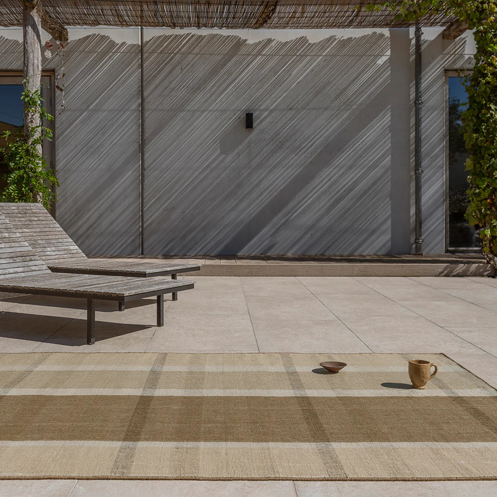 Brink & Campman Zona Cashew Block Stripe 497501 Outdoor Rug - Image 2