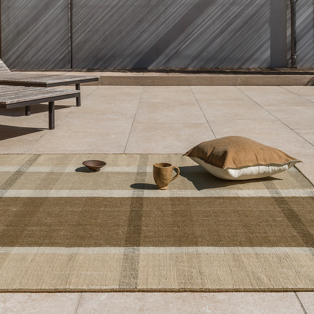 Brink & Campman Zona Cashew Block Stripe 497501 Outdoor Rug - Image 7