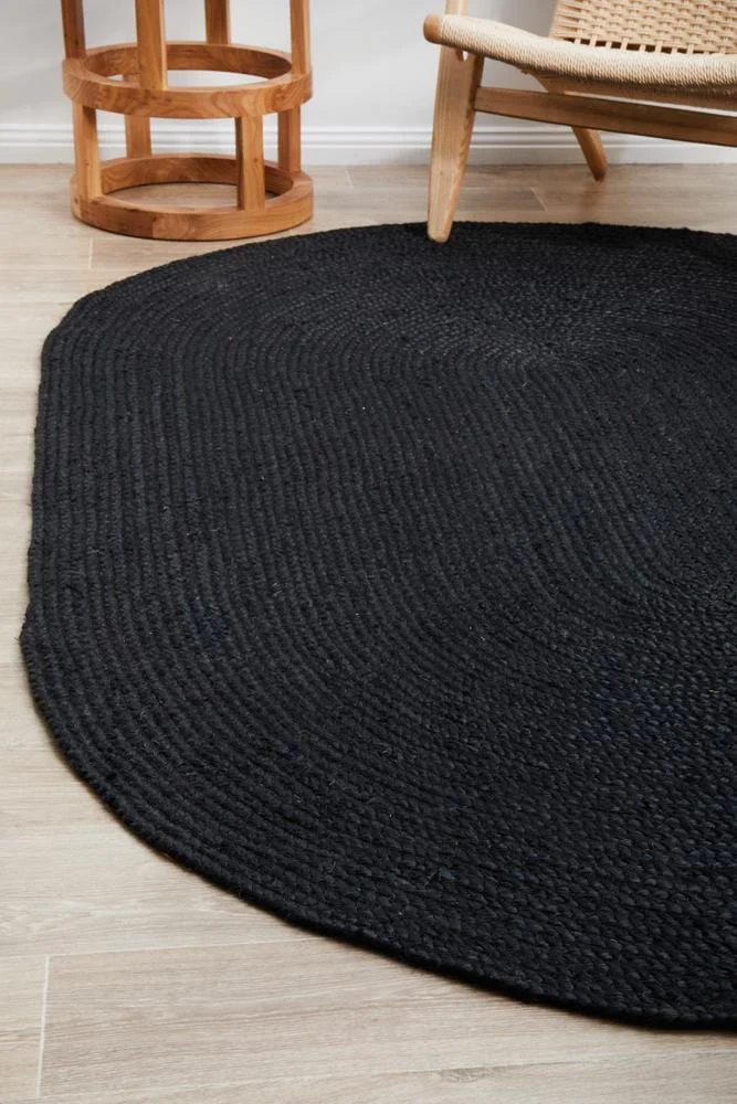 Bondi Black Oval Rug - Image 4