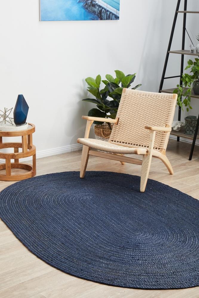 Bondi Navy Oval Rug - Image 3