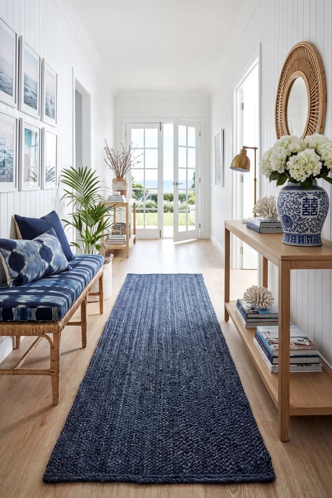 Bondi Navy Runner Rug
