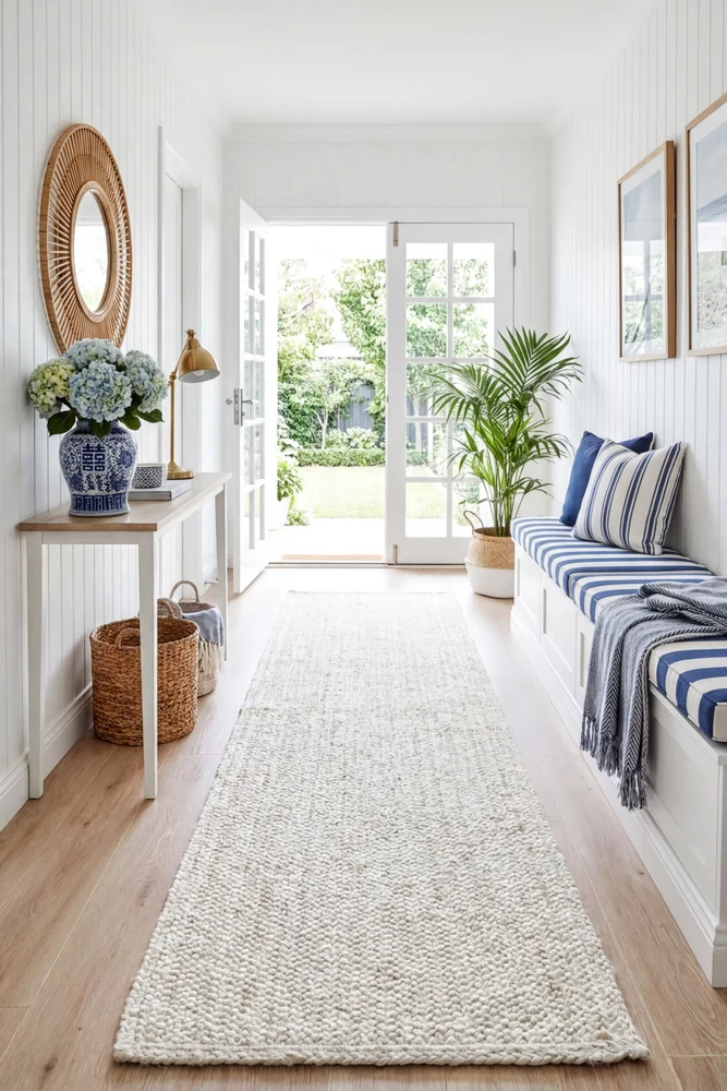 Bondi White Runner Rug