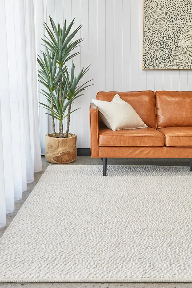 Boucle White Rug - Image 3