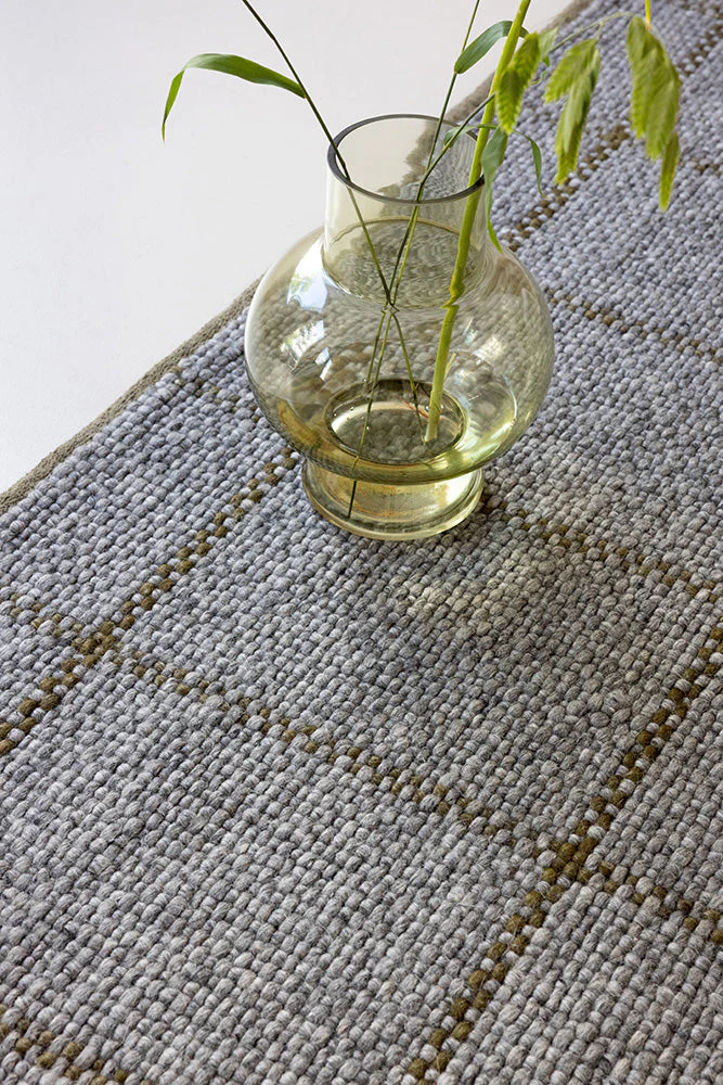 Brink & Campman Craft Matter Check Slate 049104 Rug - Image 3