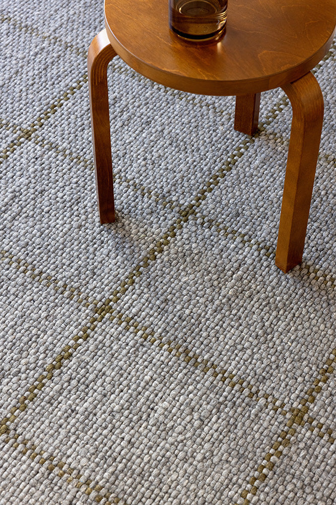 Brink & Campman Craft Matter Check Slate 049104 Rug - Image 4