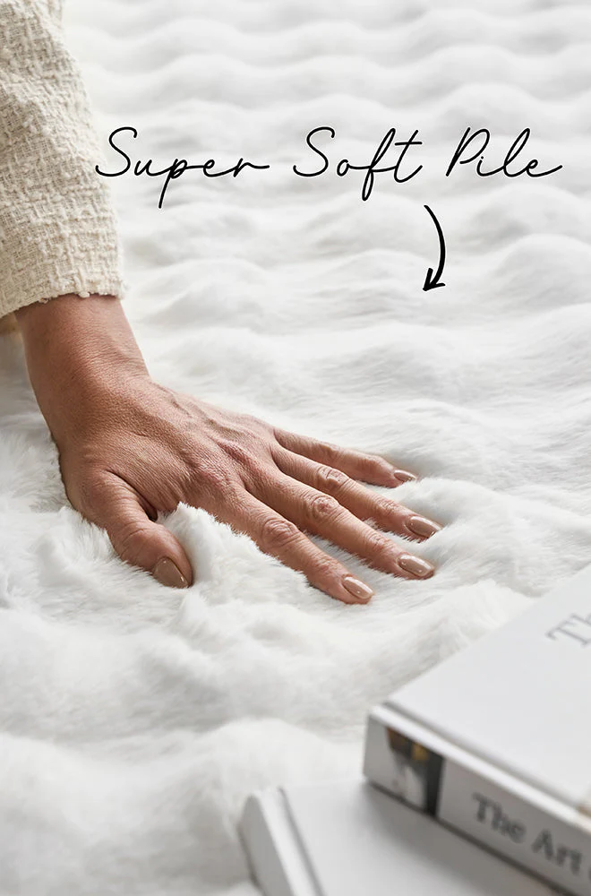 Bubble White Machine Washable Rug - Image 4