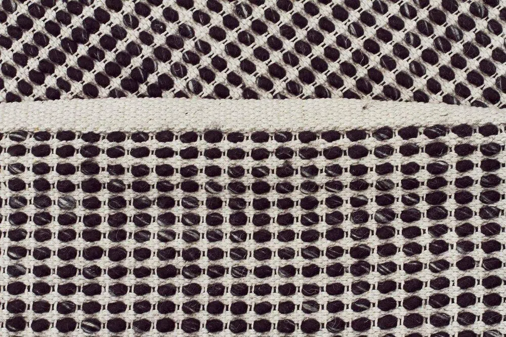 Carlos Felted Wool Rug Black Natural - Image 6
