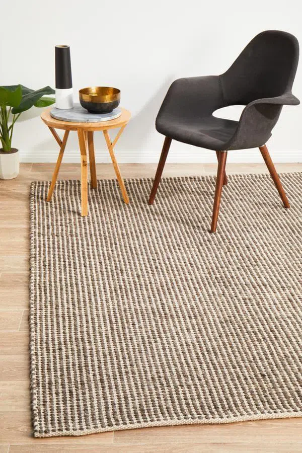 Carlos Felted Wool Rug Brown Natural - Image 3