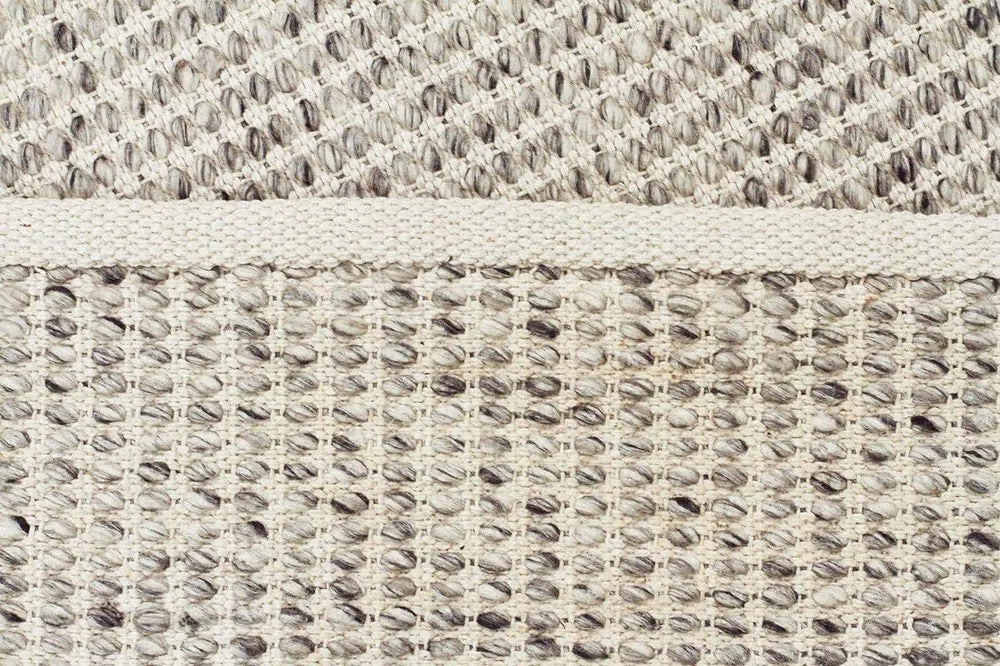 Carlos Felted Wool Rug Grey Natural - Image 8