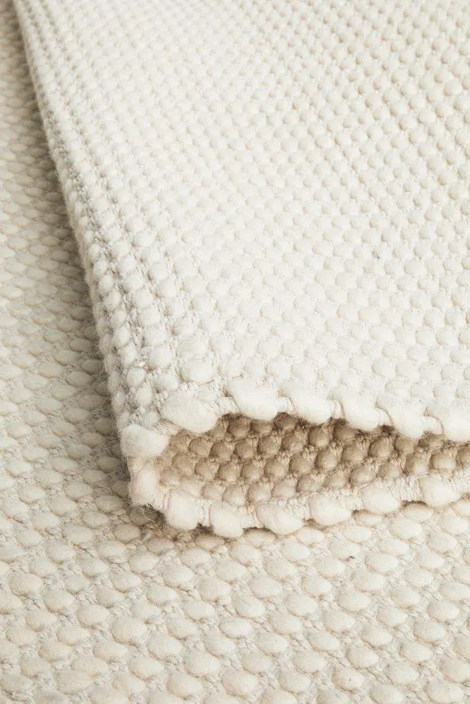 Carlos Felted Wool Rug White Natural - Image 5