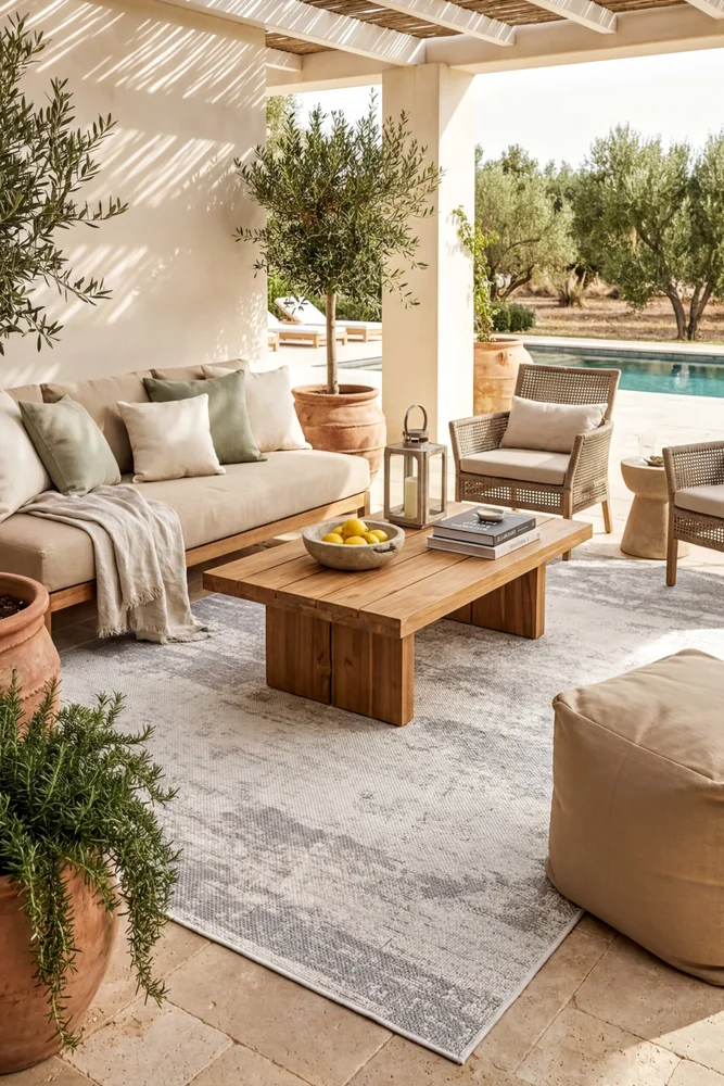 Carmel Silver Indoor Outdoor Rug - Image 2