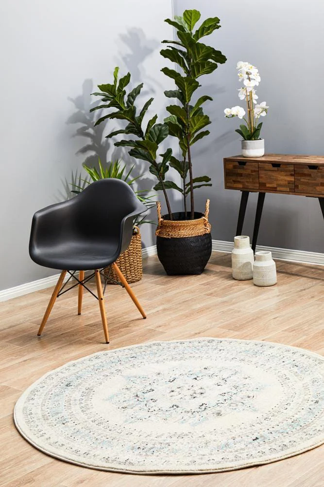 Century 922 White Round Rug - Image 4