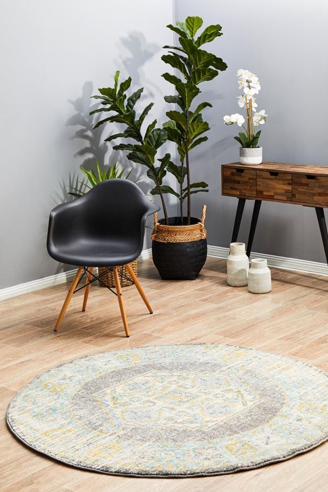 Century 944 Grey Round Rug - Image 4