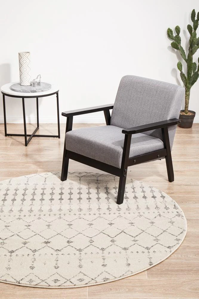 Chrome Elsa Silver Round Rug - Image 5
