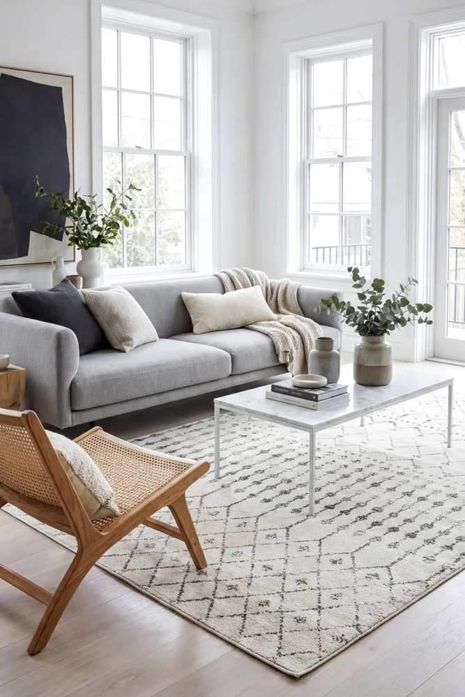 Chrome Elsa Silver Rug - Image 2