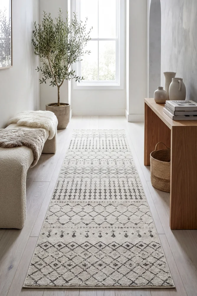 Chrome Elsa Silver Runner Rug