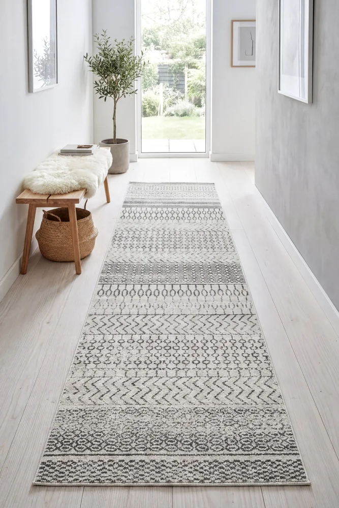 Chrome Harper Silver Runner Rug