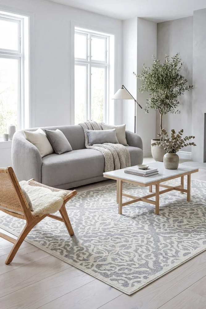 Chrome Lydia Silver Rug - Image 2