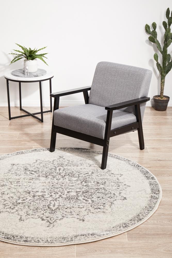 Chrome Rita Silver Round Rug - Image 5