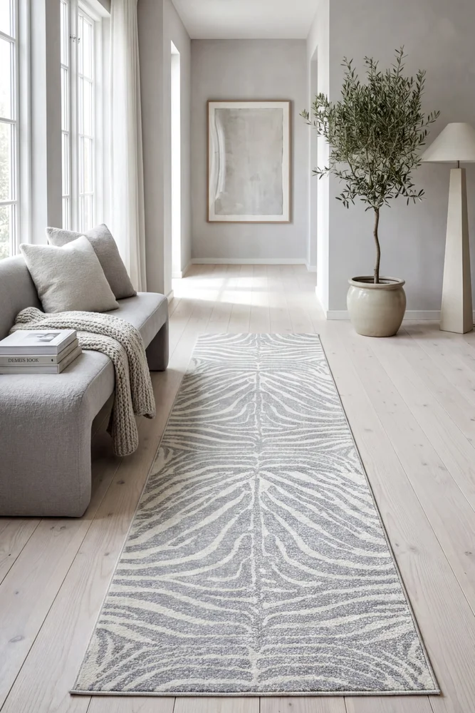 Chrome Savannah Silver Runner Rug