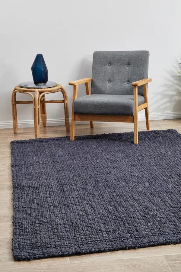 Chunky Natural Fiber Barker Navy Rug - Image 3