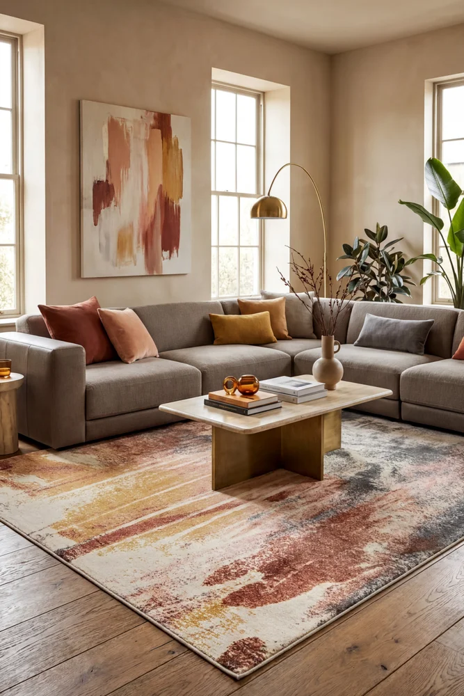 City Dreamy Ocean Modern Multi Rug - Image 2