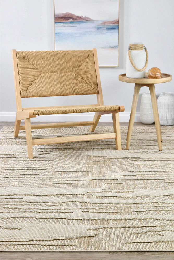 Colorado Waves Beige Outdoor Rug - Image 4