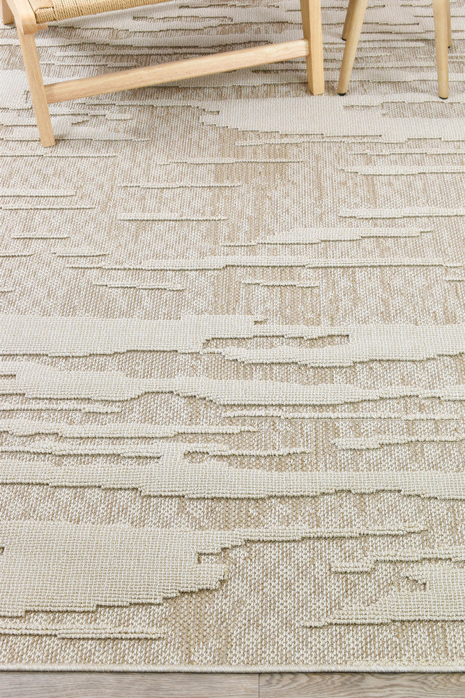 Colorado Waves Beige Outdoor Rug - Image 6