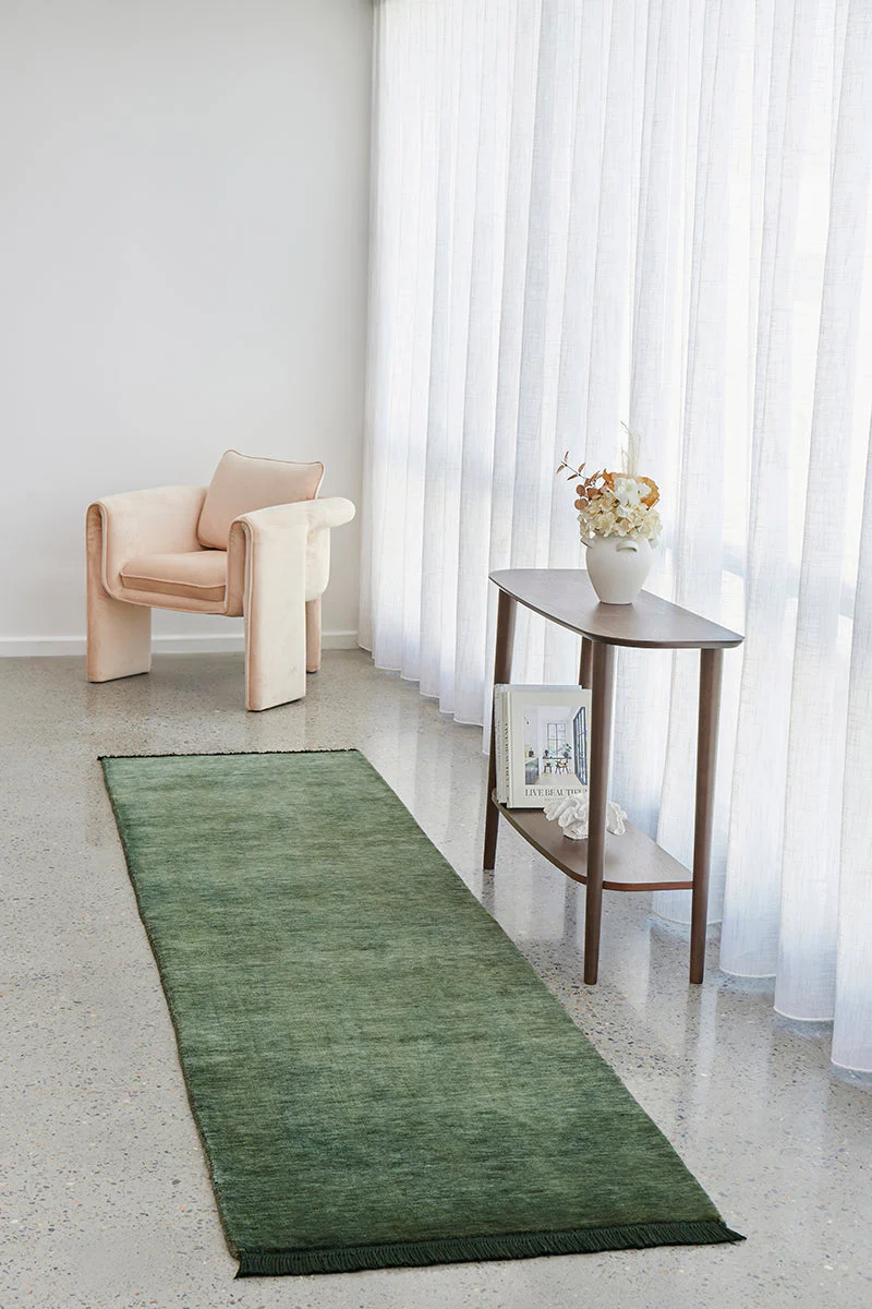 Conscious Loom Kinship Forest Green Runner Rug - Image 2