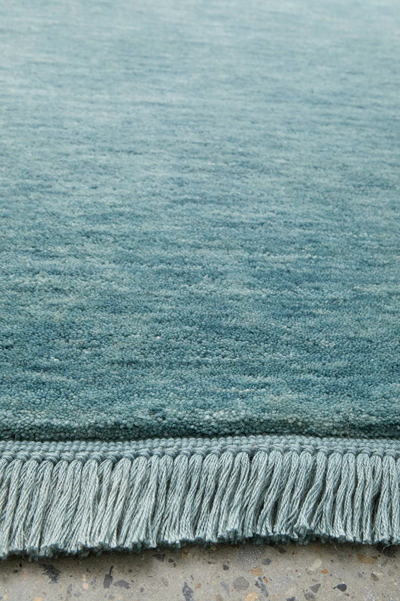 Conscious Loom Kinship Sky Blue Runner Rug - Image 5