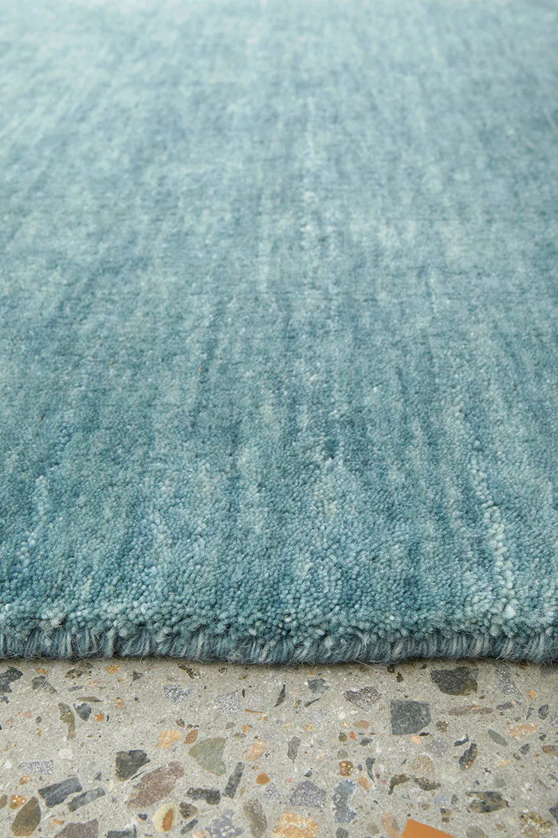 Conscious Loom Kinship Sky Blue Runner Rug - Image 6