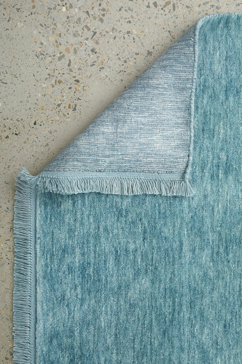 Conscious Loom Kinship Sky Blue Runner Rug - Image 8