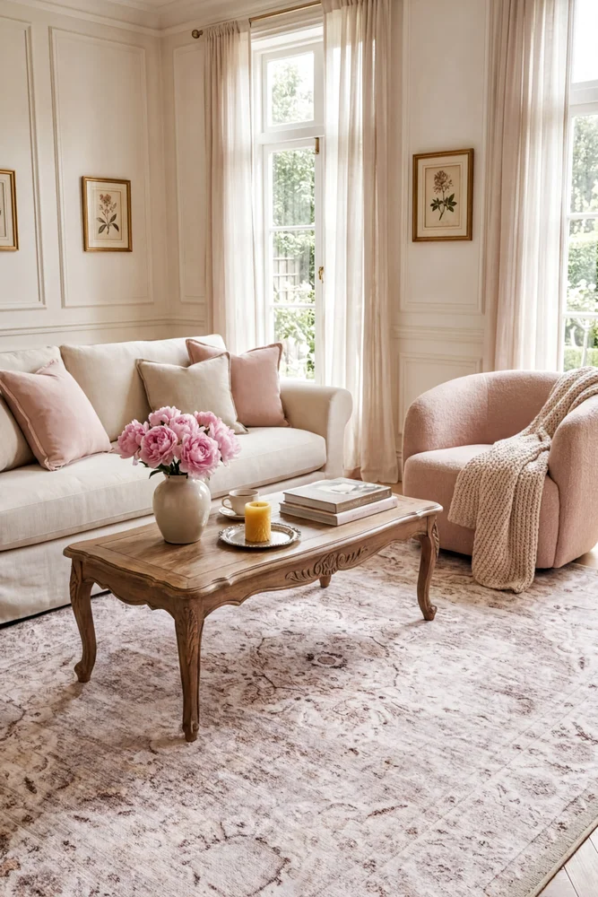 Constantine Pink Non-Slip Rug - Image 2