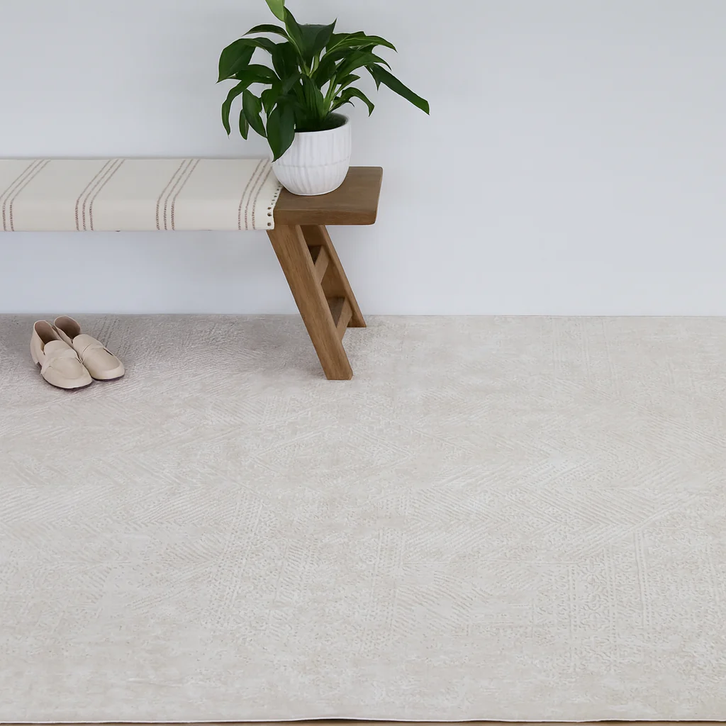 Corin Beige Distressed Rug - Image 3