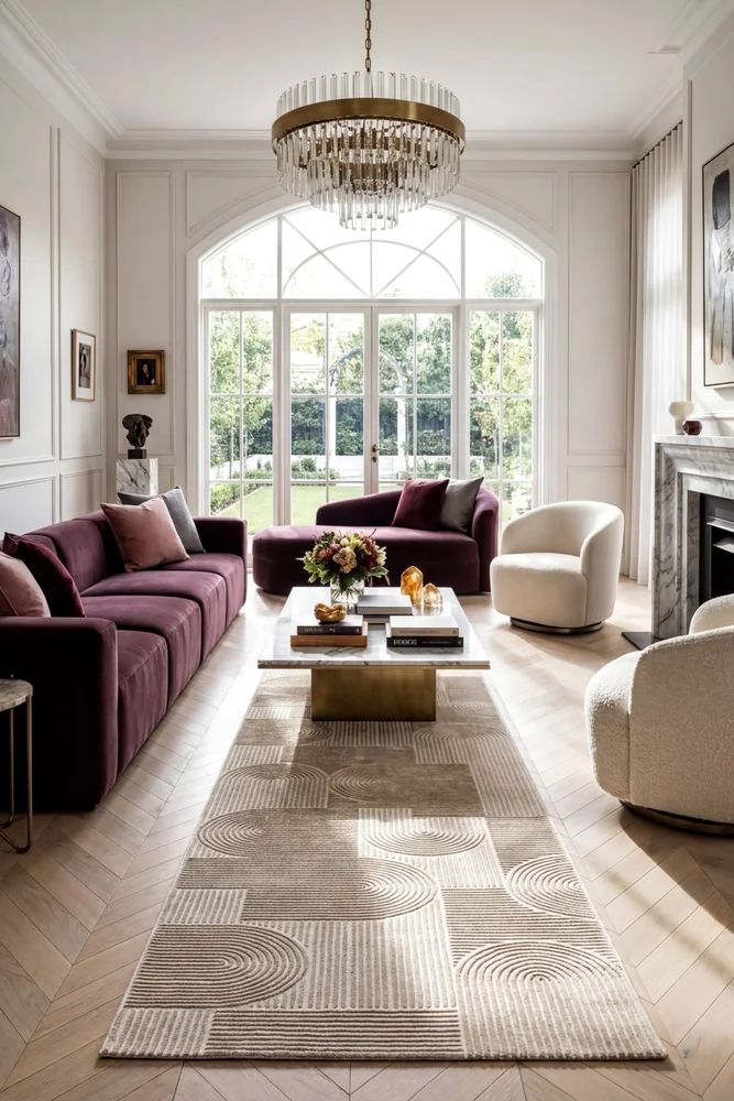 Darren Palmer Raking Linen Runner Rug