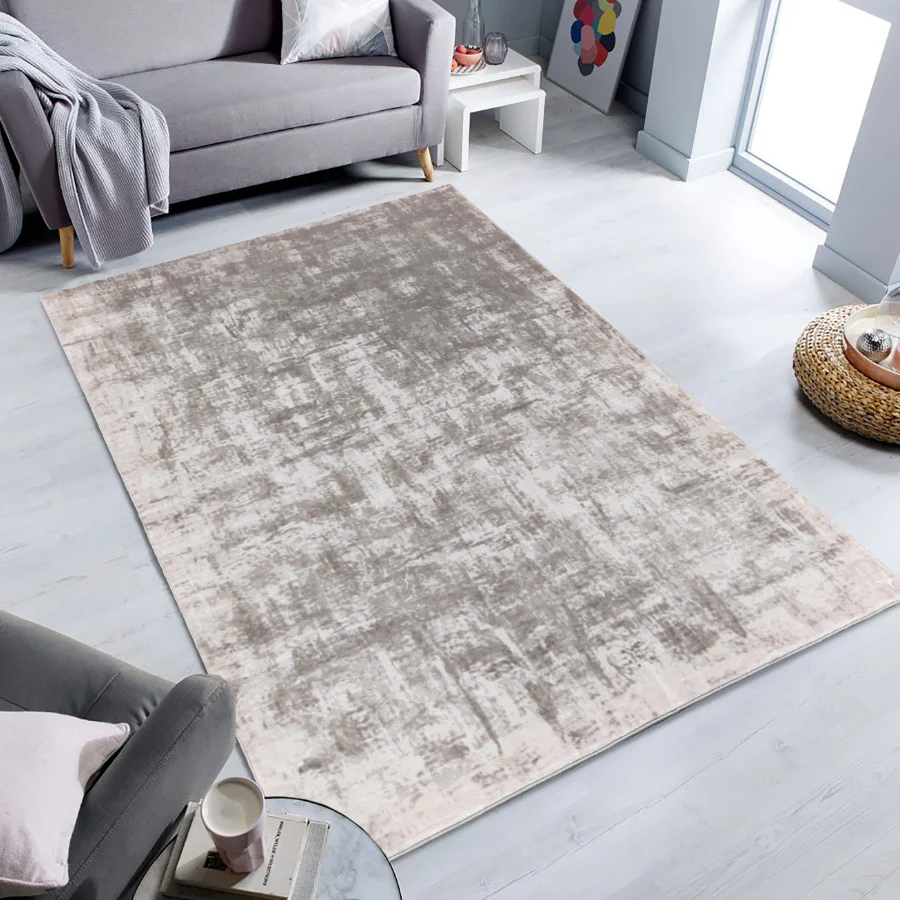 Denau Beige Distressed Machine Washable Rug - Image 3