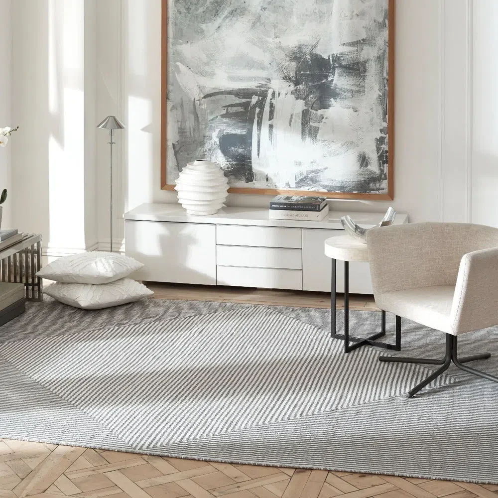 Denver Grey & Ivory Indoor Outdoor Rug - Image 4