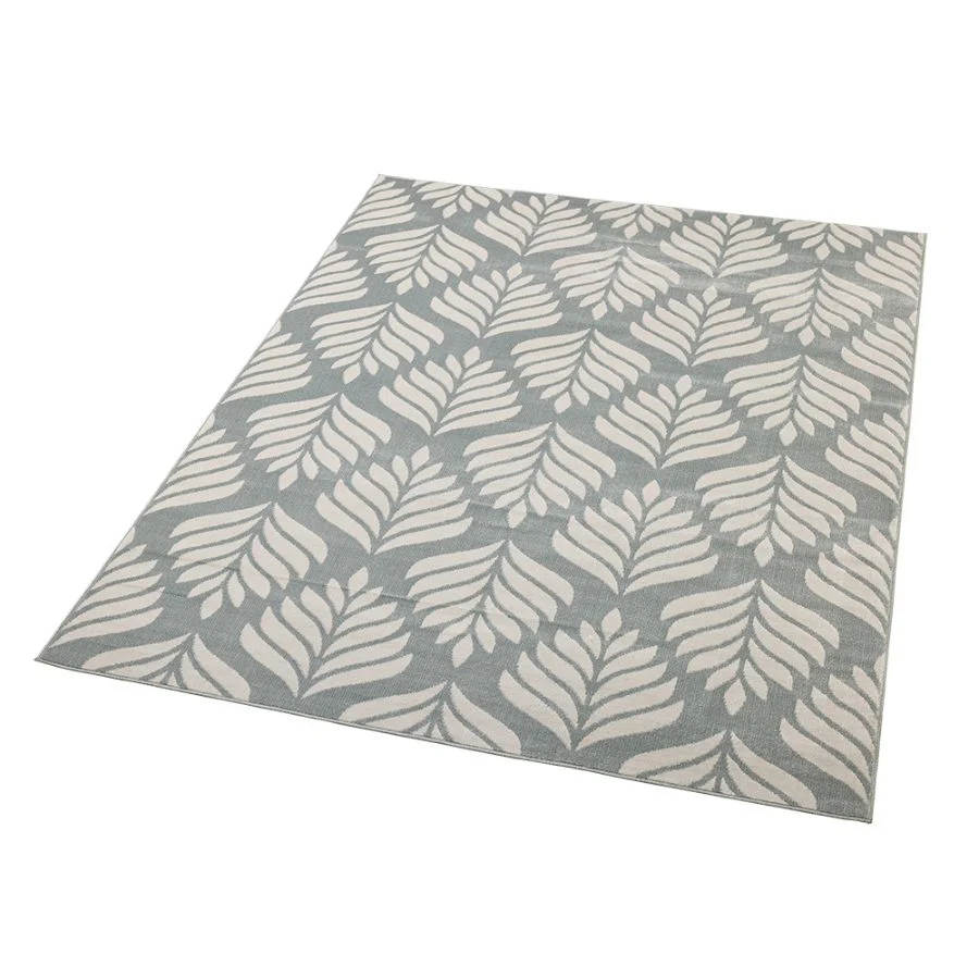Dibang Aqua Light Green and Cream Indoor Outdoor Rug - Image 5