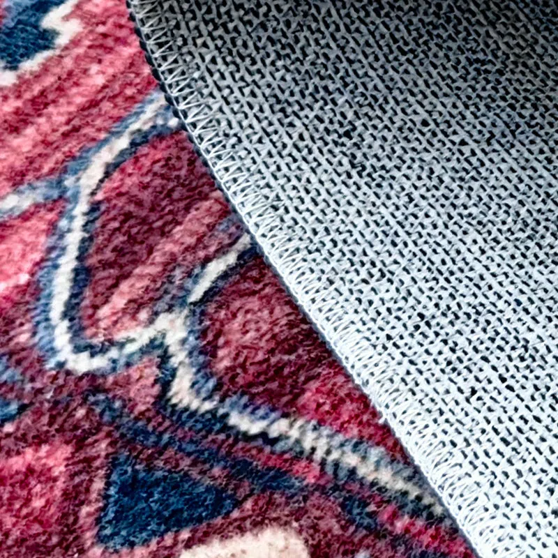 Dibru Multicolour Traditional Machine Washable Rug - Image 5