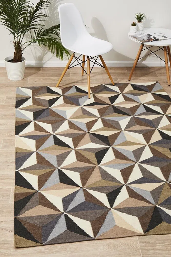 Dimensions Flat Weave Grey Rug - Image 3